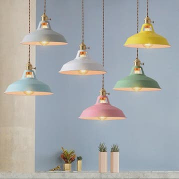 Kleurrijke Retro Industriële Hanglamp - Vintage Stijl voor K, Huis en Inrichting, Verzenden, Nieuw