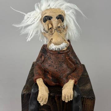 Anna Em - LARGE -Albert Einstein…. hand made, Antiek en Kunst