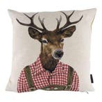 gobelin kussen tiroler hert rood 45x45cm, Huis en Inrichting, Verzenden, Nieuw