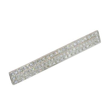 Broche Platina - Diamant - Vintage uit de jaren vijftig