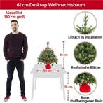 2dekans | Yaheetech Kunstkerstboom Mini – 61 cm – Voorzien, Ophalen of Verzenden, Zo goed als nieuw