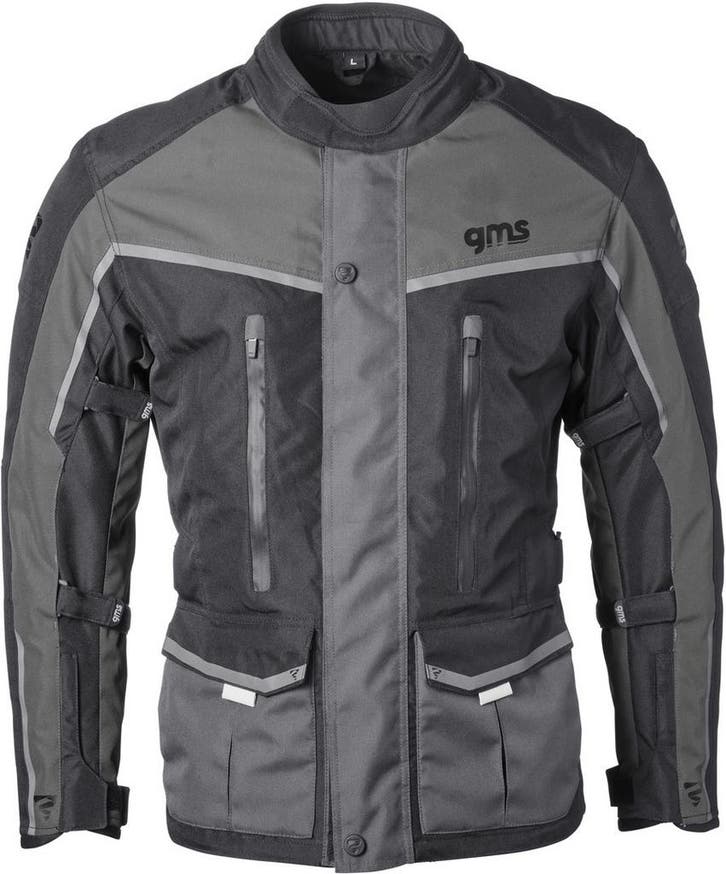 gms Twister Neo Zwart Grijs Waterdichte Textiele Motorjas, Motoren, Kleding | Motorkleding, Heren, Nieuw met kaartje, Jas | textiel