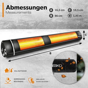 Infrarood Verwarming - Terrasverwarmer - Elektrische Heater, Tuin en Terras, Verzenden, Zo goed als nieuw