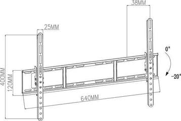 Nedis Kantelbare TV Muurbeugel - 37 t/m 70 Inch - Max 35 Kg, Verzenden, Zo goed als nieuw