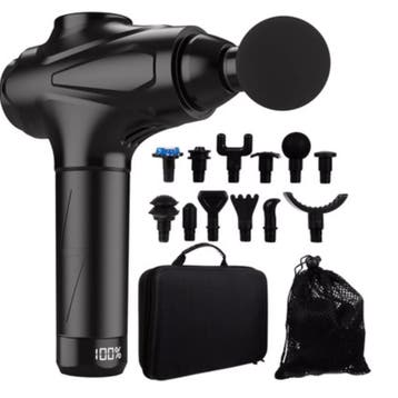 Isomedix massage gun zwart – 30 intensiteitsniveaus met 1., Ophalen of Verzenden, Nieuw