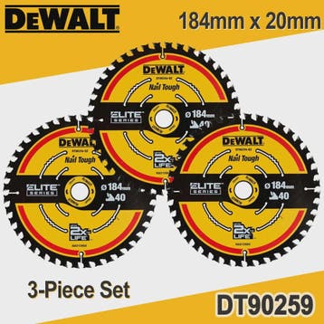 DeWalt DT90259-QZ Houtzaagblad 184mm x 20mm, 40T - Robuust C, Verzenden, Nieuw