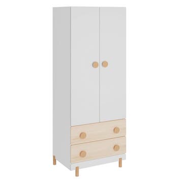 Kinderkledingkast Vaarentaa 156x60x41 cm wit en eikenkleurig, Huis en Inrichting, Verzenden, Nieuw