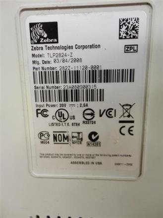 Zebra TLP2824-Z TT Etiketten Label Printer USB, Ophalen of Verzenden, Gebruikt, Zebra