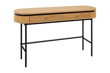 Console ATELIER 120 cm, natuurlijke eikenhoutlook met zwart, Ophalen of Verzenden, Nieuw