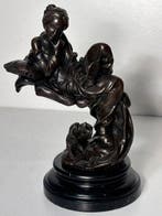 Bronze Garanti - Beeldje - Liggende vrouw met spiegel en, Antiek en Kunst