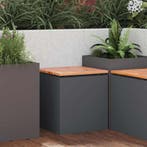 vidaXL Tuinbank Antraciet 40 x 40 x 43 cm Staal, Tuin en Terras, Tuinbanken, Verzenden, Nieuw