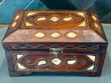 Origineel vakmanschap - Sieradendoos - Parelmoer - Vintage