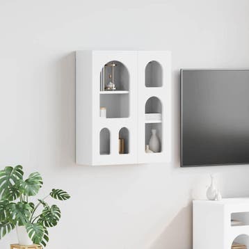 vidaXL Hangkast met plank ELST Wit 59 x 20 x 71,5 cm Bewerkt, Verzenden, Nieuw