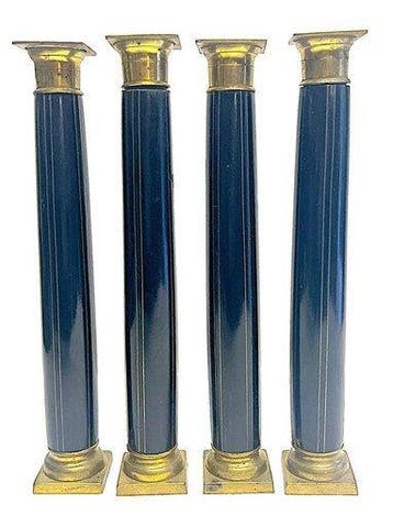 Zuilvormig houtsnijwerk, colonne liscie ebanizzate - 0 cm -