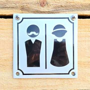 Emaille toiletbord Heren en Dames, Verzenden, Nieuw