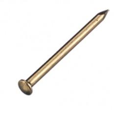 nagel platte kop pgk messing 1.5x20, 1 KG, Nieuw