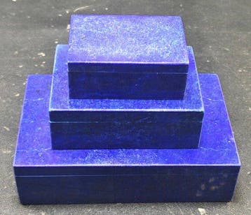 Lapis lazuli edelsteen Sieradenkistjes - Hoogte: 144 mm -