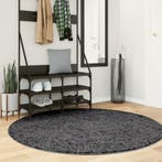 vidaXL Vloerkleed OVIEDO laagpolig Ø 160 cm antracietkleurig, Huis en Inrichting, Stoffering | Tapijten en Kleden, Verzenden, Nieuw