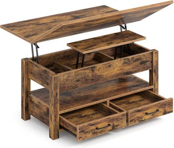 Salontafel met opbergruimte - Koffietafel - 100x50 cm - Vint, Huis en Inrichting, Verzenden, Zo goed als nieuw