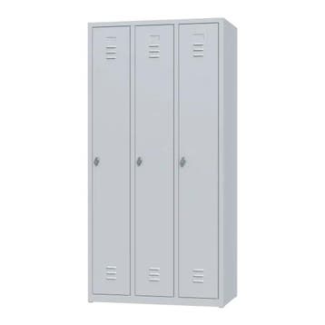 Nieuwe metalen locker | 3 deurs - 3 delig | kluisjes | grijs, Ophalen of Verzenden, Nieuw, Modern