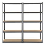 Stellingkast / Opbergkast - Set van 2 - 180x90x40 cm grijs, Huis en Inrichting, Kasten | Stellingkasten, Verzenden, Nieuw