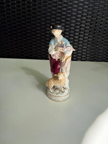 Meissen - Victor Acier - Figuur - Schäfer mit Lamm und