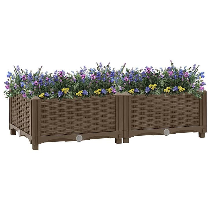 vidaXL Plantenbak verhoogd 80x40x23 cm polypropyleen, Tuin en Terras, Bloembakken en Plantenbakken, 60 tot 100 cm, Nieuw, Kunststof