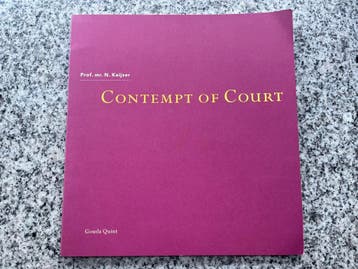 Contempt of Court  (Prof. mr. N. Keijzer), Boeken, Gelezen, Verzenden, Prof. mr. N. Keijzer, Nederland