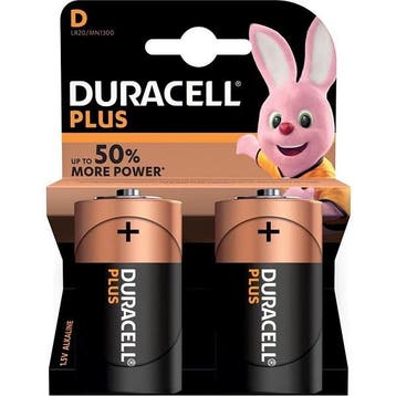 D LR20 batterij - Duracell - 2 stuks (Alkaline, 1.5 V), Verzenden, Nieuw
