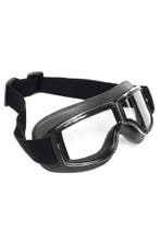 Goggles Motorbril Skibril Bril Zwart Montuur Heldere Glazen, Ophalen of Verzenden, Nieuw, Overige maten, Carnaval