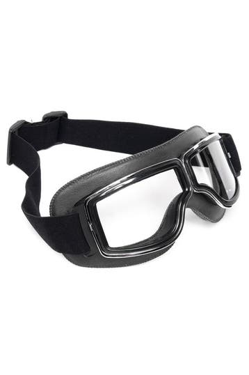 KIMU® Goggles Motorbril Skibril Bril Zwart Montuur Heldere G, Ophalen of Verzenden, Nieuw, Overige maten, Carnaval