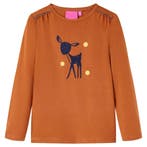 vidaXL Kindershirt met lange mouwen 92 cognackleurig, Verzenden, Nieuw