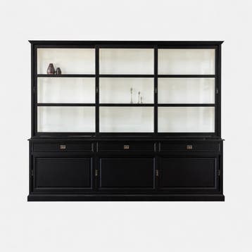 123Kast - Buffetkast Miami Beach - 240x53x218H cm - 3 vitrin, Verzenden, Nieuw
