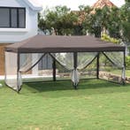 vidaXL Partytent inklapbaar met zijwanden 3x6 m taupe, Verzenden, Nieuw, Partytent