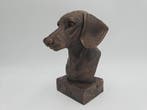 Bust of a long haired dachshund bust dog statue - home decor, Verzenden, Nieuw