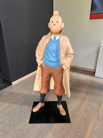 Hergé - Beeld, Kuifje - 130 cm - Hars, Boeken, Nieuw