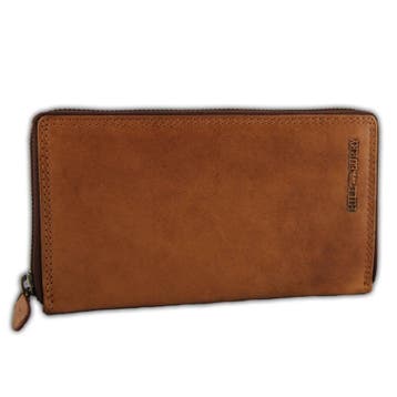 HillBurry VL77706 Leren Vintage Dames Rits Portemonnee Bruin, Overige merken, Bruin, Verzenden, Nieuw