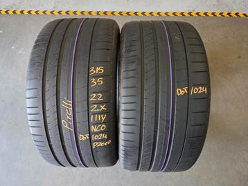 315/35/22 111Y NCO PIRELLI ZOMERBANDEN 5,9MM PROFIEL 2X, Auto-onderdelen, Banden en Velgen, Ophalen, Gebruikt, Overige maten, Band(en)