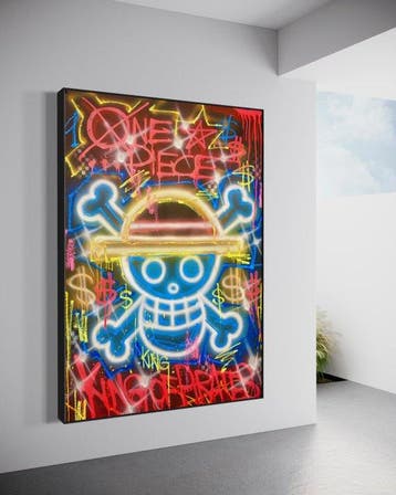 Outside313 - One Piece jolly roger - Neon black edition