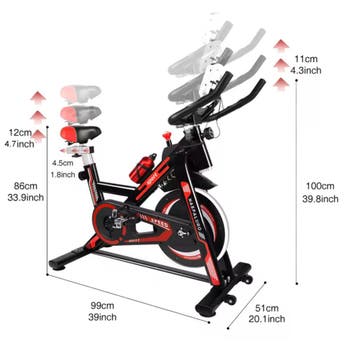 Hometrainer – Verstelbare Weerstand, LCD Display en Hartslag, Sport en Fitness, Verzenden, Nieuw