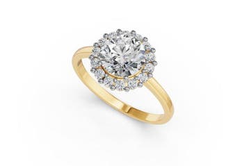 Ring - 14 karaat Geel goud - 2.11ct. tw. Diamant (Lab-grown), Nieuw