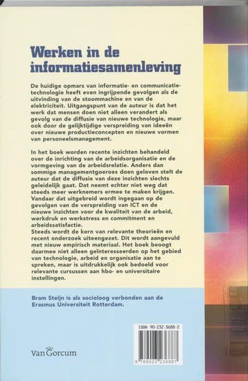 Werken in de informatiesamenleving 9789023236887 B. Steijn, Verzenden, Gelezen, B. Steijn