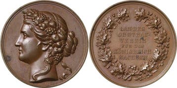 Brons medaille ohne Jahr Sachsen-medaille, Verzenden