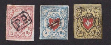 Zwitserland - Rayon, Gestempeld