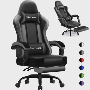 Ergonomische Gaming Stoel met Voetensteun, Hoofd- en Lendest, Verzenden, Nieuw