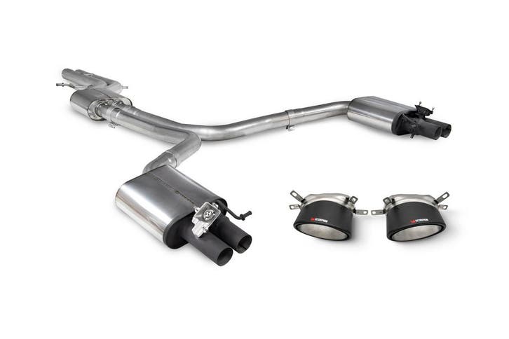 Audi RS7 C7 | Half systeem met resonator, met sierstukken Sc, Auto-onderdelen, Uitlaatsystemen, Nieuw, Verzenden