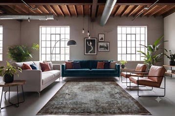 Grijs vintage - Vloerkleed - 295 cm - 170 cm - met, Huis en Inrichting, Stoffering | Tapijten en Kleden, Nieuw