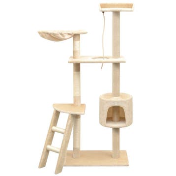 vidaXL Kattenkrabpaal met sisal krabpalen 150 cm beige, Dieren en Toebehoren, Katten-accessoires, Verzenden, Nieuw