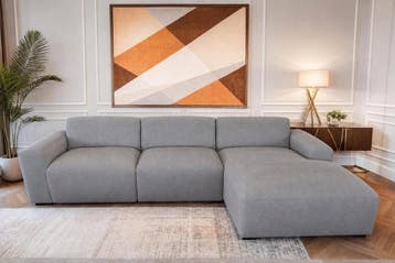 Loungebank Delft - loungebanken - Grijs, Nieuw, 150 cm of meer, Stof, 300 cm of meer