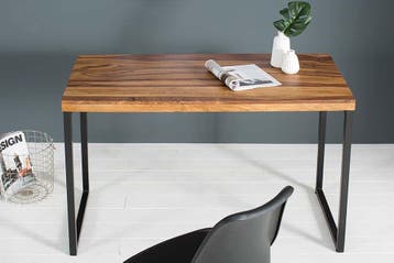 Elegant bureau ELEMENTS 118 cm metalen frame met Sheesham, Ophalen of Verzenden, Nieuw